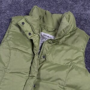Eddie Bauer Puffer Vest Women S Green Premium Quality Goose Down Quilted